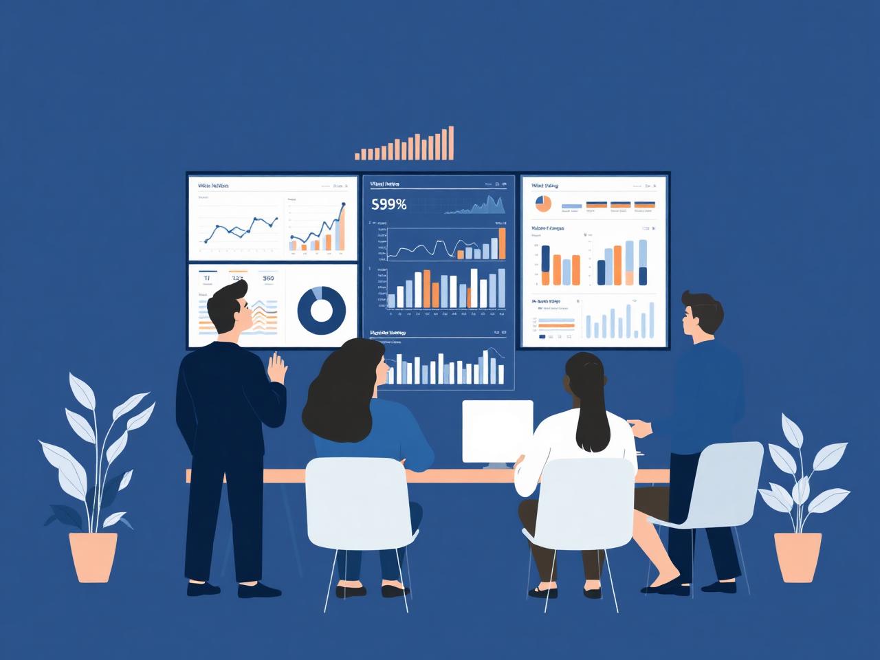 Equipo analizando indicadores de bienestar organizacional